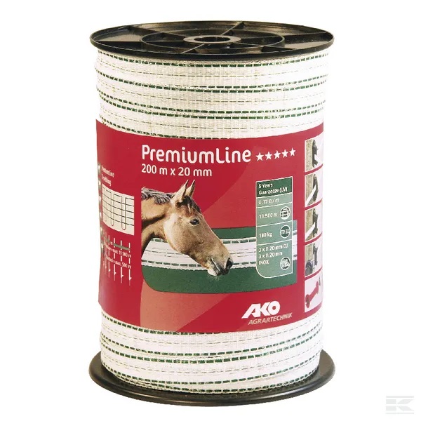 Stängselband AKO Premium 20 mm 200 m - Stängseltråd - 441534 - 1