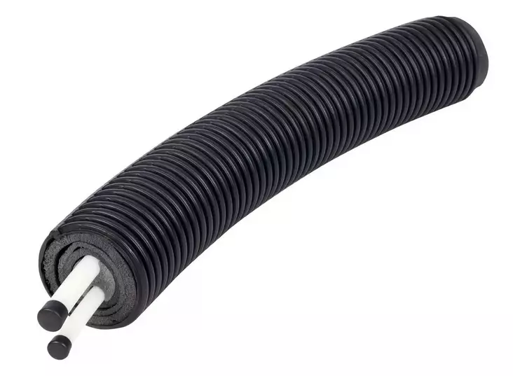 Isolerad varmvattenledning 50+32/160 PN10 - Isolerade Tappvattenrör - 6430010815884 - 1