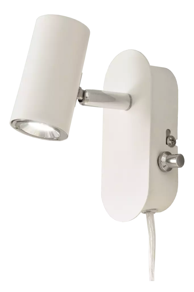 Gusto Seinävalaisin, Valkoinen/Kromi - Väggarmaturer - 7041661258464 - 1