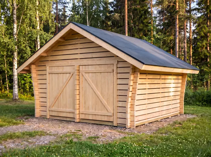 Timmerlada Tuplakymppi spaltvägg 20 m2 - Timmerlador - 6424110255534 - 1