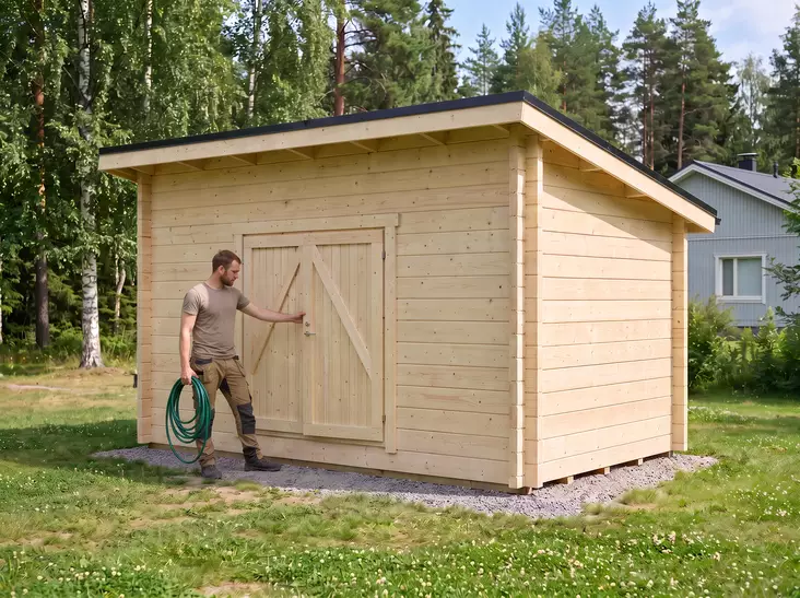 Gårdsförråd Lippa S 8m2 - Timmerlador - 4100534 - 1