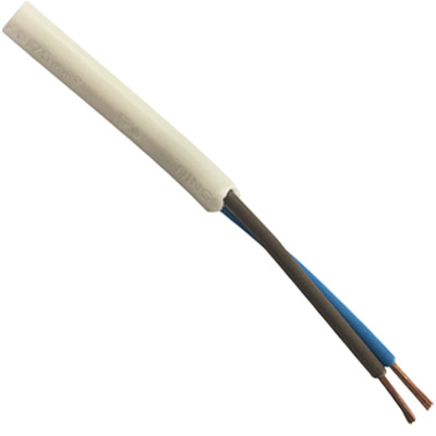 Installationskabel MSO 2x0,75mm2 10m Vit - Elledningar och -kablar - 6438056069285 - 2
