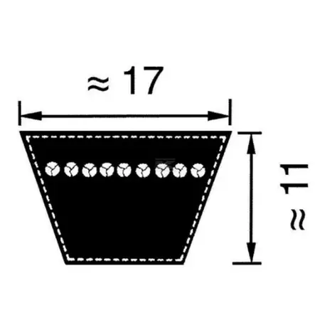 Kiilahihna B75 Optibelt 1900x17x11 - Voimansiirtohihnat ja Kiilahihnat - 8500B075 - 2