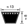 Kilrem A105 13x2667 Optibelt - Transmissionsremmar och Kilremmar - 8500A105 - 2