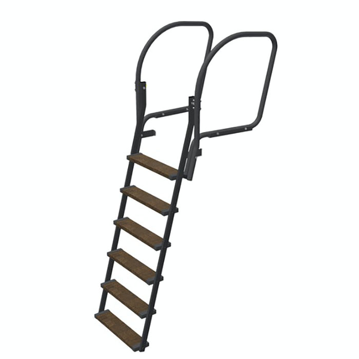 Markki Bryggstege Uppvikbar med 6-fotsteg - Bryggpontoner och -trappor - 6417538822105 - 1