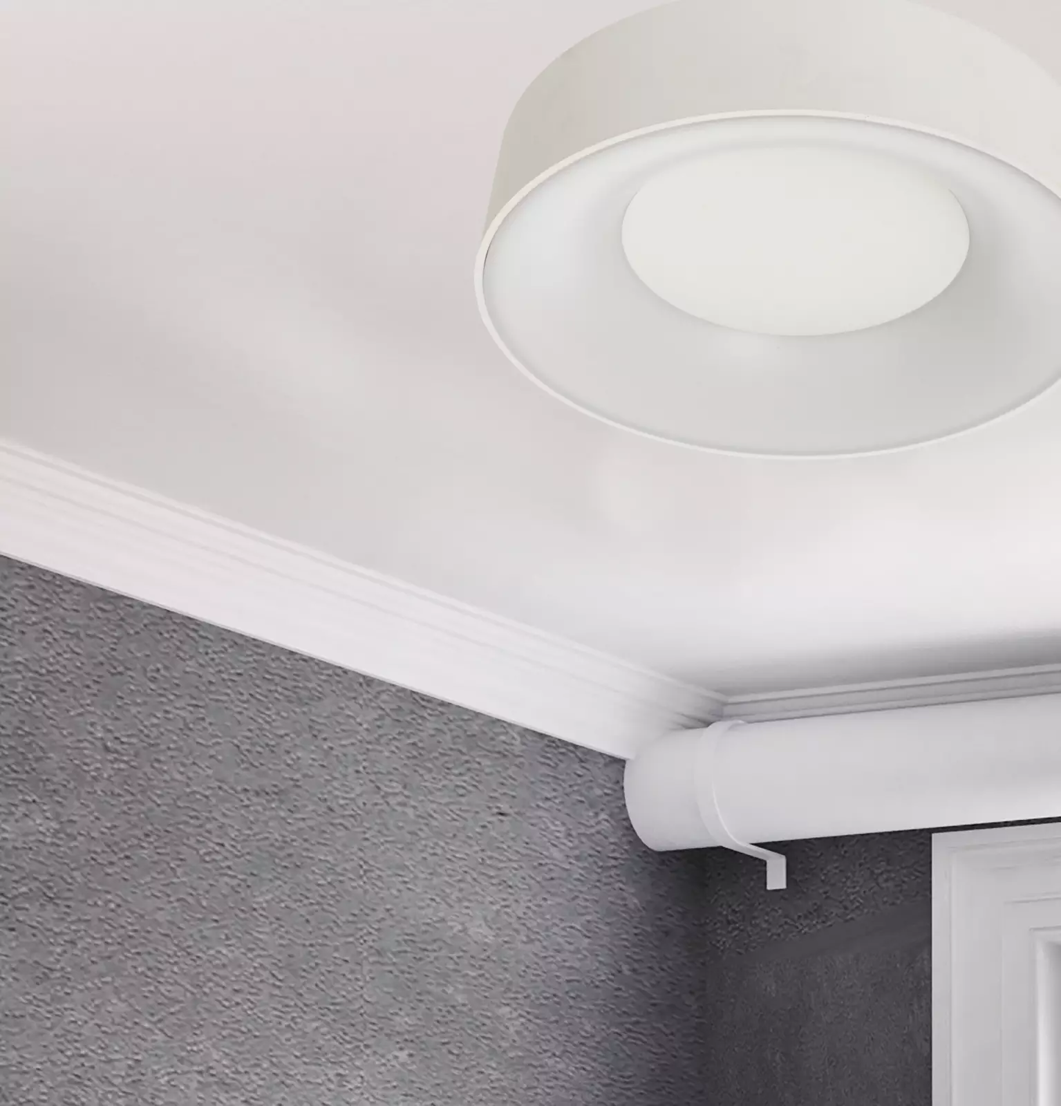 Aneta Lightning Blink Plafondi, Hvit — Rektangulær lampe som passer for fuktige innendørsområder. — vinkel 2