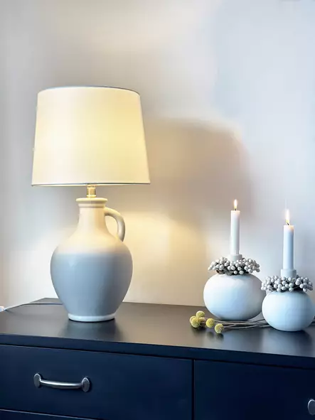 Athena Pöytävalaisin, Luonnonvalkoinen - Bordsarmaturer - 7041661276956 - 2
