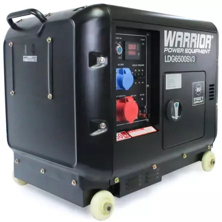 Warrior 5500W Dieselelverk 3-fas med ATS-port - Aggregat - 5060423985976 - 1