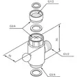 Damixa Vaihdin Kromattu 3/4x3/4x1/2 - Hanatarvikkeet - 5708516149156 - 2