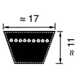 Kilrem B36 17x900 Optibelt - Transmissionsremmar och Kilremmar - 8500B036 - 2