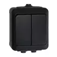 Kytkin Pinta 5/16A/250V/IP44 PPR Musta - Sähkökalusteet - 6438056309176 - 1