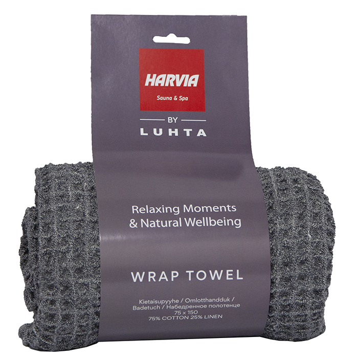 Harvia By Luhta Kietaisupyyhe, Harmaa - Saunapyyhkeet - 6413910790666 - 1