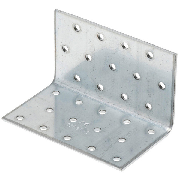 Vinkelbeslag 60x80x2,5x60mm Hålplatta - Spikningshörn - 4034176106026 - 1
