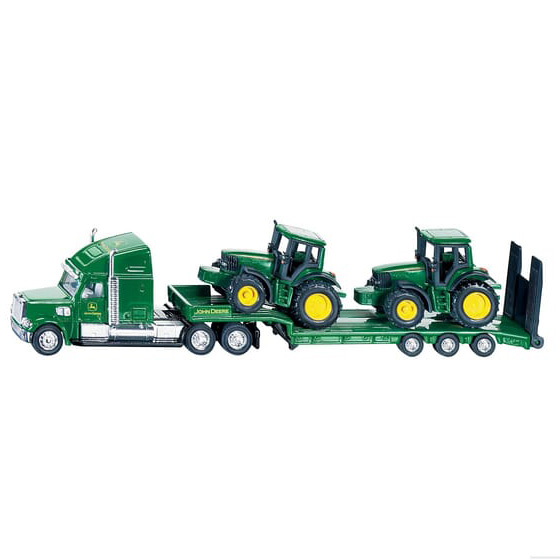Lastbil med Trailer och 2 John Deere Traktorer - Leksakstraktorer och Tillbehör - 4006874018376 - 1