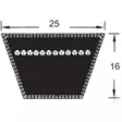 Kiilahihna, 25x2540mm - Maatalouskoneiden Varaosat - 530203067 - 1