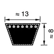 Kilrem A67 13x1700 Optibelt - Transmissionsremmar och Kilremmar - 8500A067 - 2
