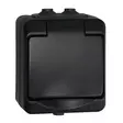 Pistorasia Pinta Opal Musta 1S/16A/IP44 - Rasiat ja Kannet - 6438056309107 - 1
