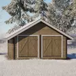 Timmerlada S20 Fasta Väggar Timmergarage 20m2 - Timmerlador - 41005067 - 3