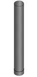 Savuputki 115mm 1000mm Musta - Savuputket ja Tarvikkeet - 5900856644357 - 1