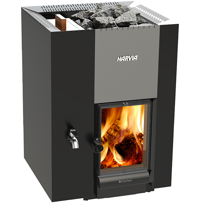 Harvia 22 GreenFlame LS Vedeldad Bastu-ugn - Vedaggregat - 6417659030007 - 1