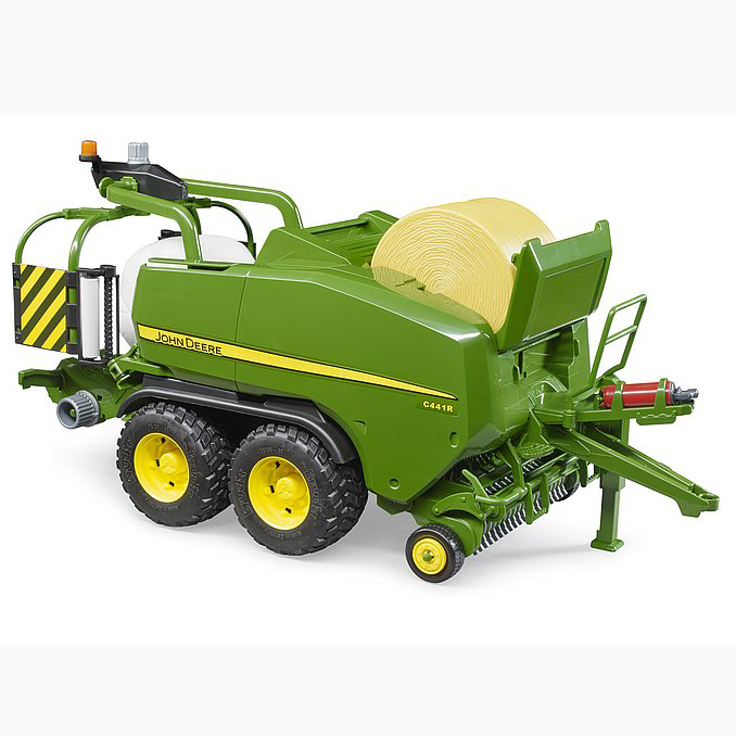 Inplastande Rundbalspress John Deere C441R - Leksakstraktorer och Tillbehör - 8719774888227 - 1