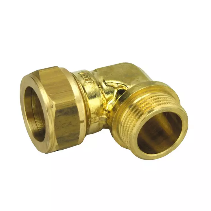 Puserrusliitin Ulkokierre 3/4x22 Kulma - Messinkikulmat - 6413820151717 - 3