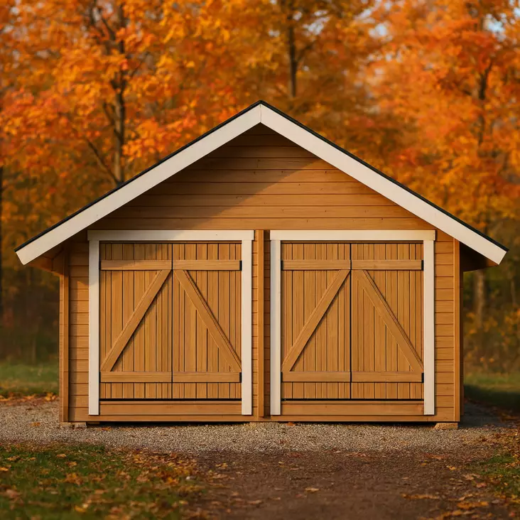Timmerlada S20 Fasta Väggar Timmergarage 20m2 - Timmerlador - 41005067 - 1