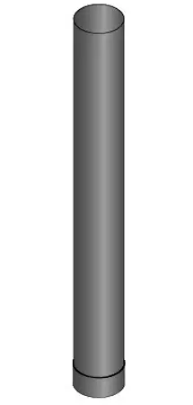 Savuputki 115mm 1000mm Musta - Savuputket ja Tarvikkeet - 5900856644357 - 1