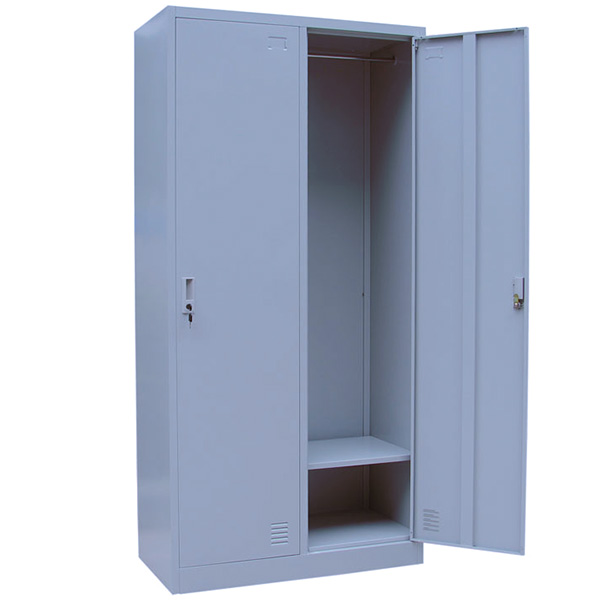 Timco 2P Pukukaappi Vaaleanharmaa (V) 102493565 Metallinen Vaatekaappi