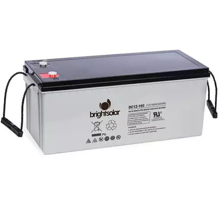 Batteri Brightsolar DC12-160Ah AGM - Solpaneler och Kablar - 6438014197968 - 1