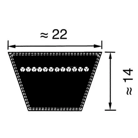 Kiilahihna C98 Optibelt 2500x22x135 - Voimansiirtohihnat ja Kiilahihnat - 8500C098 - 2