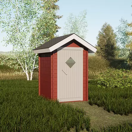 Hirsi WC T2, Suorat Seinät, 2,0m2 - Puuceet - 410050028 - 2