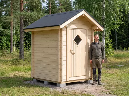 Hirsi WC T2, Suorat Seinät, 2,0m2 - Puuceet - 410050028 - 1