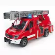 Bruder Mercedes Brandbil med Stege - Leksaksbilar och Tillbehör - 4001702025328 - 1