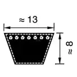 Kiilahihna A68 Optibelt 1725x13x8 - Voimansiirtohihnat ja Kiilahihnat - 8500A068 - 2