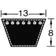 A-Kilrem A78 Optibelt 1980x13x8mm - Mchale Reservdelar - 8500A078 - 2