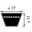Kiilahihna B38 Optibelt 965x17x11 - Voimansiirtohihnat ja Kiilahihnat - 8500B038 - 2