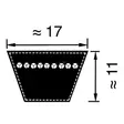 Kiilahihna B58 Optibelt 1473x17x11 - Voimansiirtohihnat ja Kiilahihnat - 8500B058 - 2