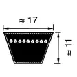 Kiilahihna B68 Optibelt 1725x17x11 - Voimansiirtohihnat ja Kiilahihnat - 8500B068 - 2