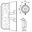 Bastulampa Rund Glas AVH11 - Gallerbelysning - 113678 - 2