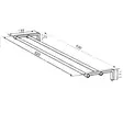 Damixa Zen Dubbelhanddukshållare 800MM - Klädställ, krokar och hållare - 5708516848158 - 2