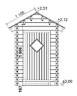 Hirsi WC T2, Suorat Seinät, 2,0m2 - Puuceet - 410050028 - 5
