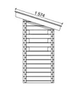 Sopkärlsskjul 1,4 m², 1000 x 1700 mm, Avfallsskjul - Övriga Gårdsbyggnader - 4100528 - 6