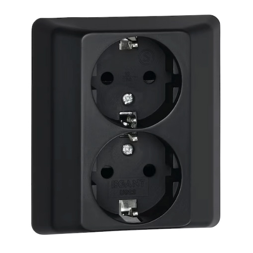 Pistorasia Uppo Opal Musta - Kopplingsdosor och lock - 6438056309138 - 1