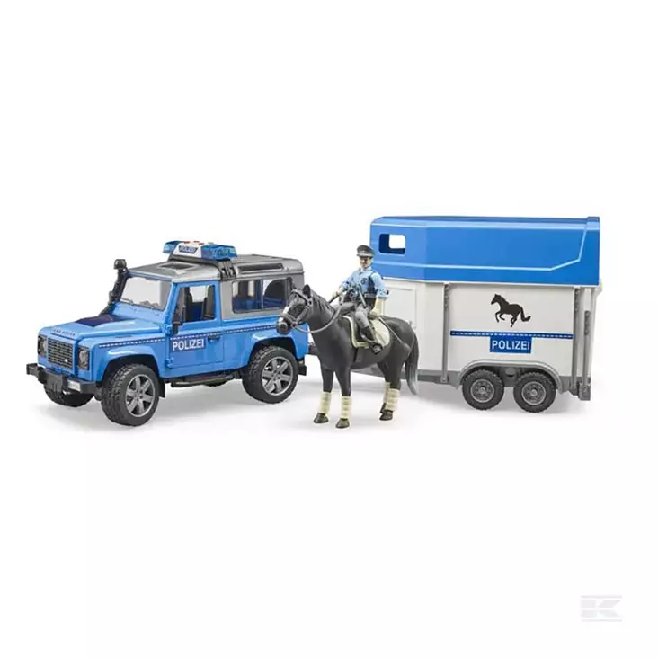 Polisbil och Hästtrailer Land Rover - Leksaksbilar och Tillbehör - U02588 - 1