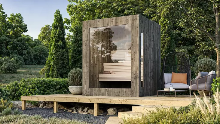 Valmissauna Luosto 1, 200x200cm - Tynnyrisaunat ja Hirsisaunat - 11025038 - 1