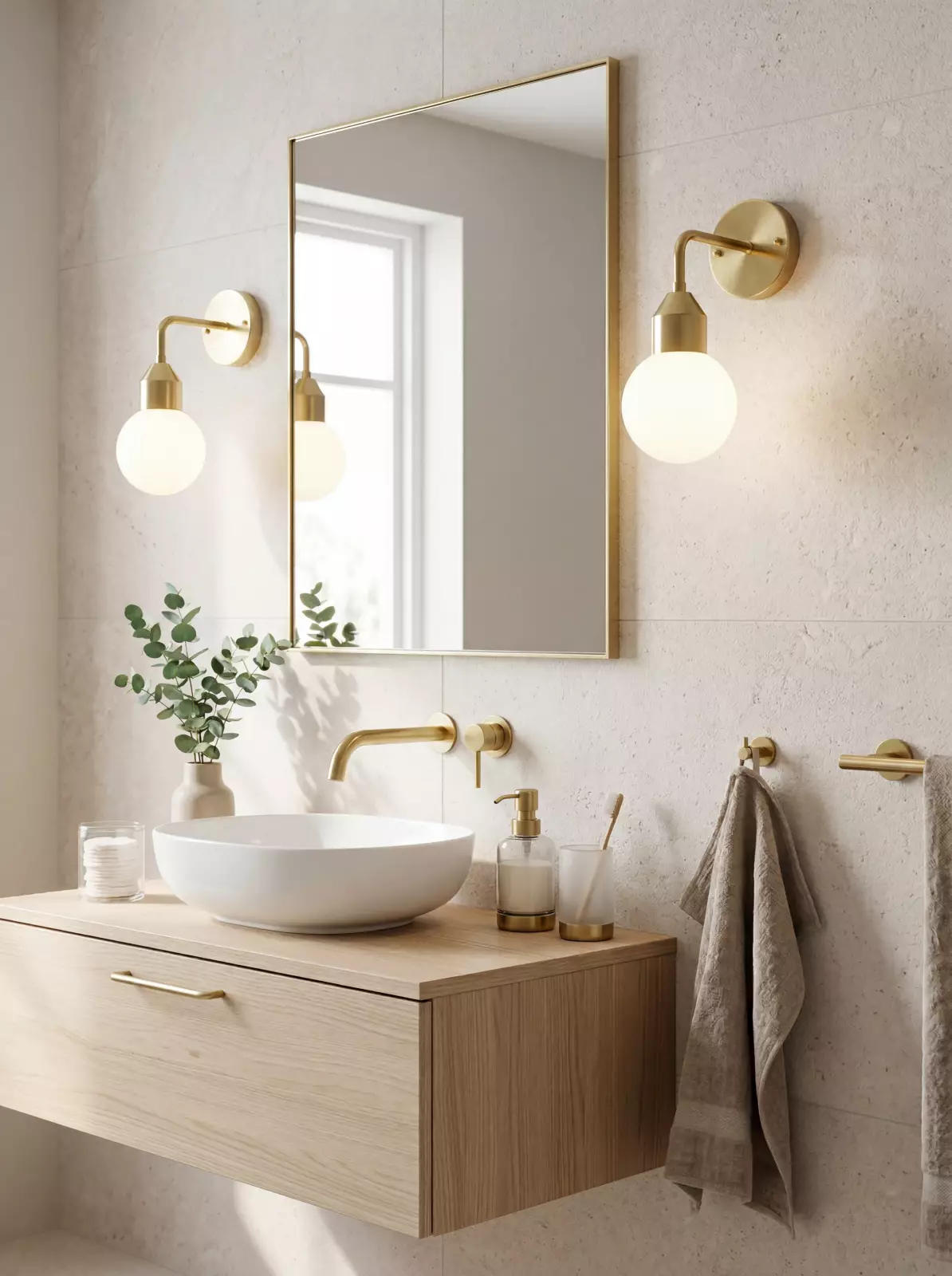 Aneta Lightning Florens Vegglampe — Klassisk moderne vegglampe for bad, med krommet metall og hvit glasskuppel. — vinkel 2