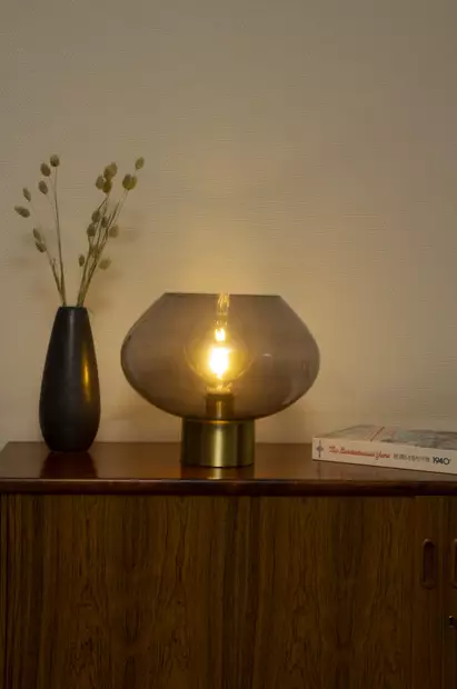 Bell Pöytävalaisin, Messinki/Savunharmaa - Bordsarmaturer - 7041661271029 - 2
