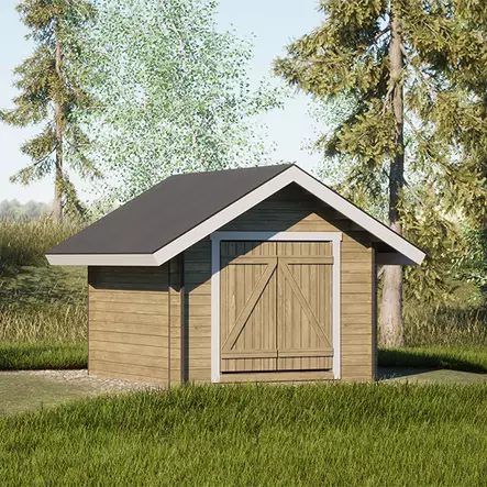 Timmerlada S6 Fasta Väggar Timmergarage 6m2 - Timmerlador - 4100529 - 2