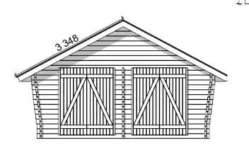 Hirsilato Umpi XL Pihavarasto 20m2 - Hirsiladot ja Pihaladot - 41005009 - 2